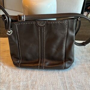 Brighton Brown silver detail crossbody/shoulder bag